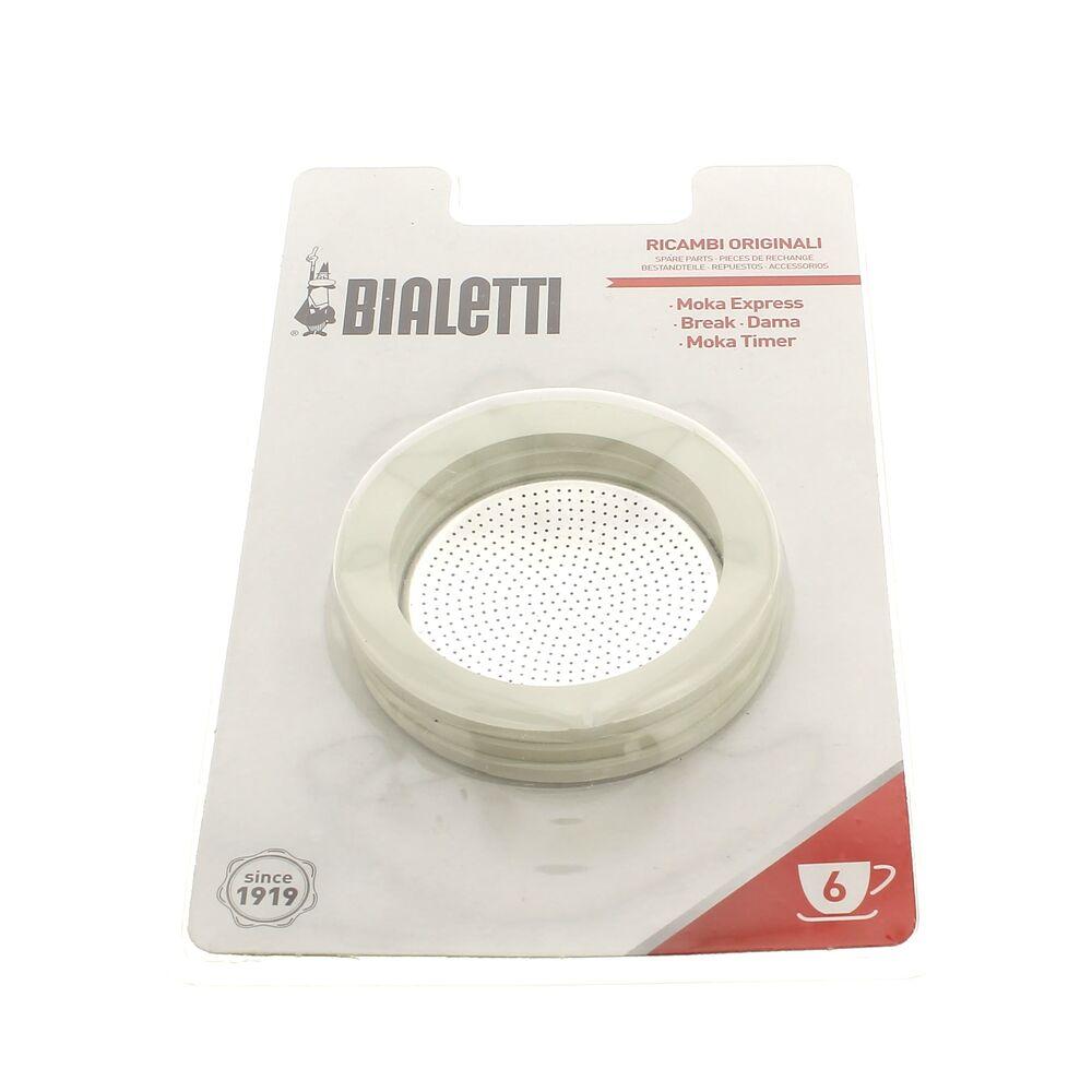 Filtre + 3 joints 6 tasses pour Cafetiere Bialetti