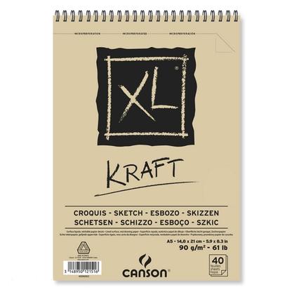 Carnet XL Kraft Canson - Croquis - A5 - 90 g - 40 feuilles