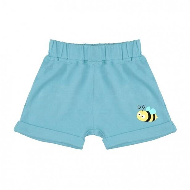 Short Bébé Bleu en Coton Bio