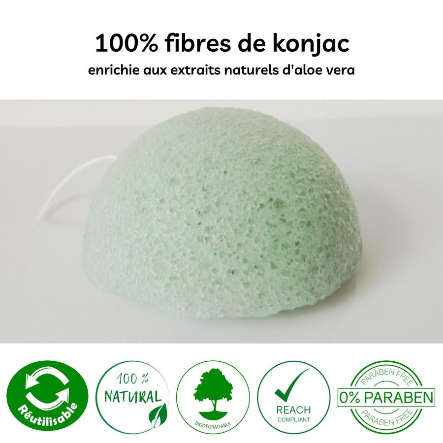 Eponge de Konjac Aloe Vera thumbnail