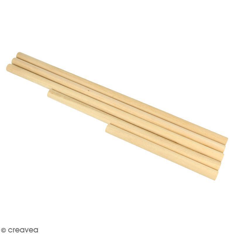 5 bâtons en bois pour Macramé thumbnail