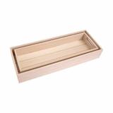 Set de 2 plateaux rectangulaires en bois thumbnail