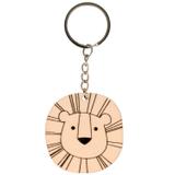 5 porte-clés en bois animaux de la savane thumbnail