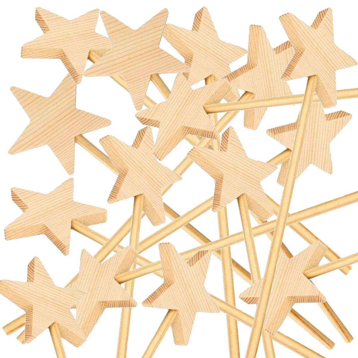 15 baguettes magiques en bois 23 cm