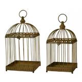 Lot 2 Cages à Oiseaux en métal vieilli thumbnail