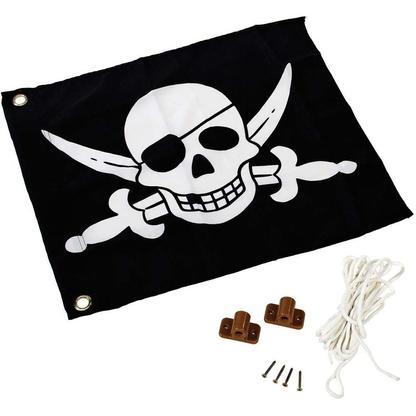 AXI Drapeau pirate cabane noir