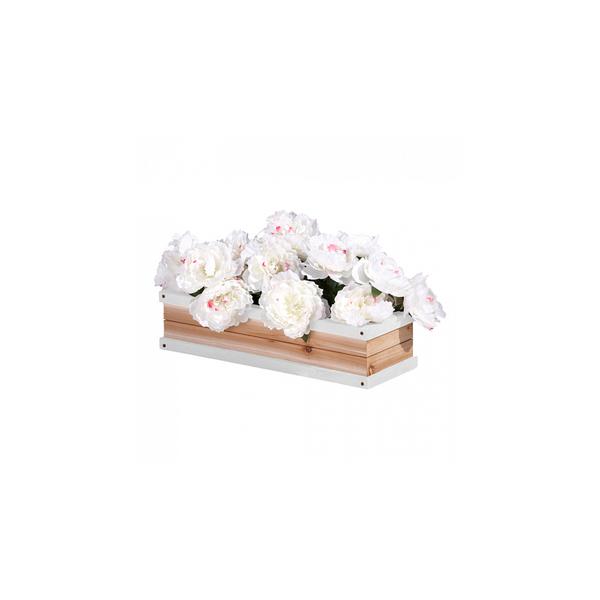 AXI Bac a fleurs en bois et  bordures  blanches thumbnail