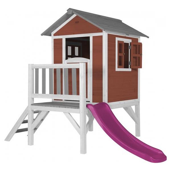 Maisonnette Scandinavian rouge - Toboggan violet thumbnail