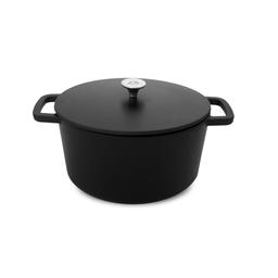 Cocotte ronde en fonte noir mat 20cm