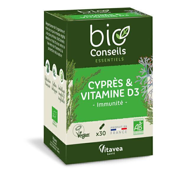 Cyprès et Vitamine D3 30 gélules thumbnail