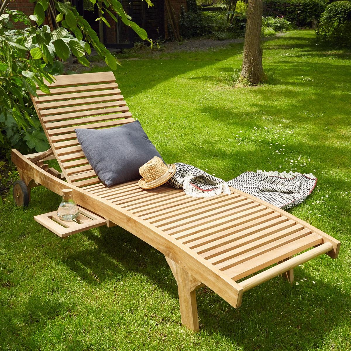 Bain de soleil en teck massif (lot de 2) thumbnail