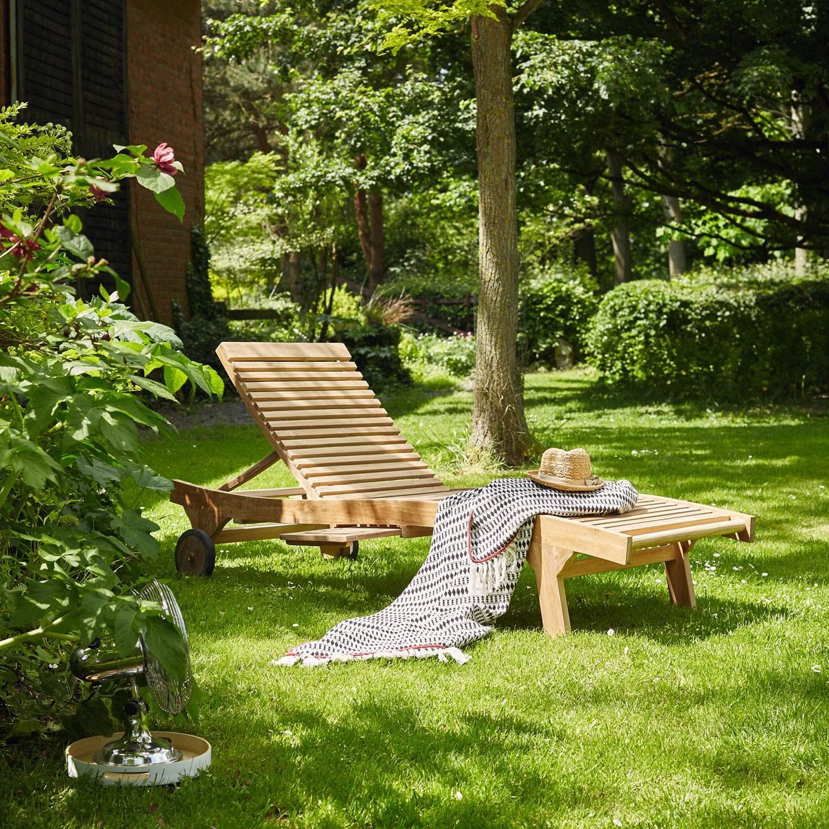 Bain de soleil en teck massif (lot de 2) thumbnail