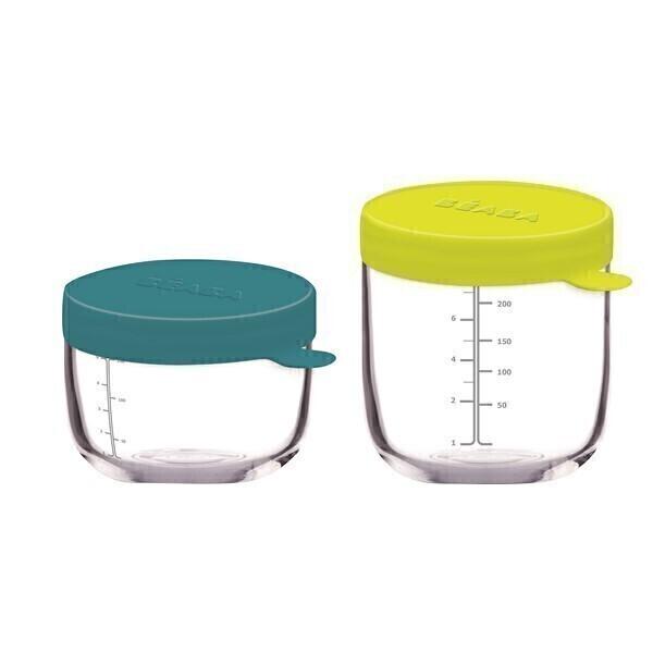 Coffret 2 Portions verre 150ml blue - 250ml neon