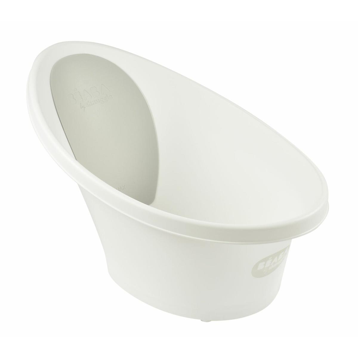 Baignoire ergonomique bébé compacte blanc thumbnail