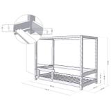 Lit cabane enfant BUNKY 120 x 190 rouge brique thumbnail
