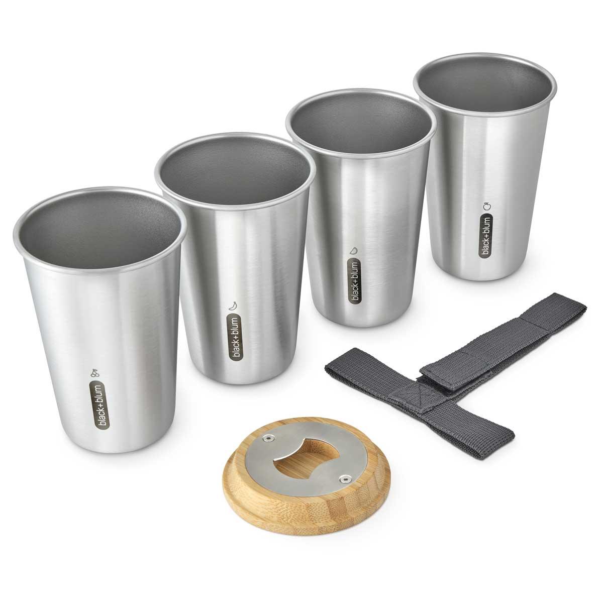 Set de 4 verres en acier inoxydable - 500ml thumbnail