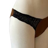 Tanga menstruelle avec dentelle - Taille L - Marron - Tout flux thumbnail