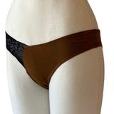 Tanga menstruelle avec dentelle - Taille L - Marron - Tout flux thumbnail