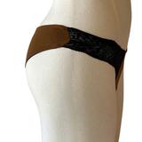 Tanga menstruelle avec dentelle - Taille L - Marron - Tout flux thumbnail