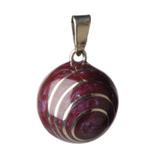 Bola de grossesse Collier, Spirale aubergine thumbnail
