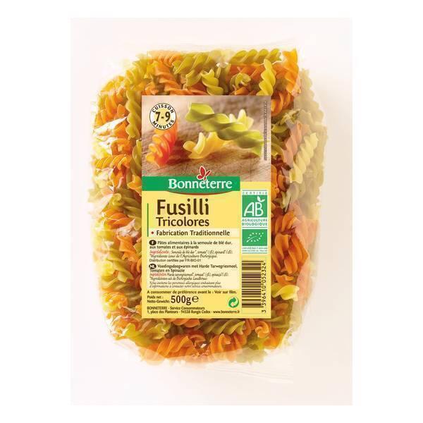 Fusilli tricolores bio 500g