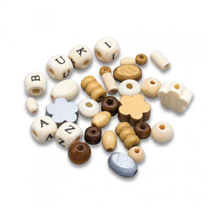 Boîte de perles en bois naturel thumbnail