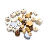 Boîte de perles en bois naturel thumbnail