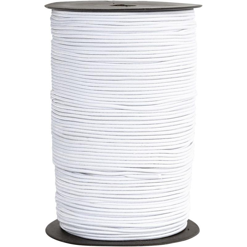 Cordon élastique - Blanc - 2 mm x 250 m