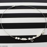 Collier tour de cou cable - Argenté - 15 cm - 1 pce thumbnail