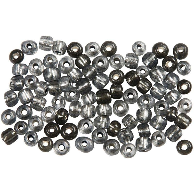Perles de rocaille - Gris transparent - 4 mm - 25 gr