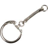 Lot d'accroche porte-clés en métal argenté - 2,3 x 6 cm - 5 pcs thumbnail