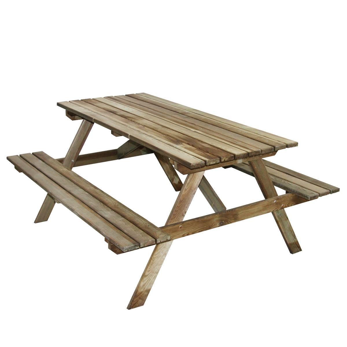Table pique-nique en bois 4 places Marly thumbnail