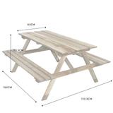 Table pique-nique en bois 4 places Marly thumbnail