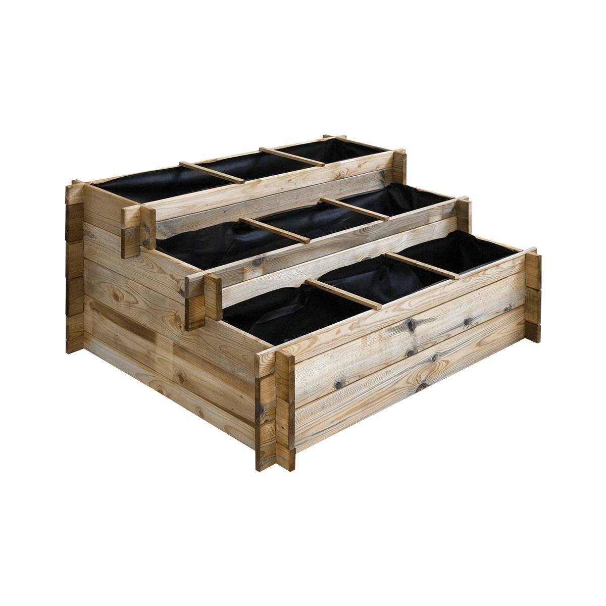Carré potager en bois à étages - Grand modèle thumbnail