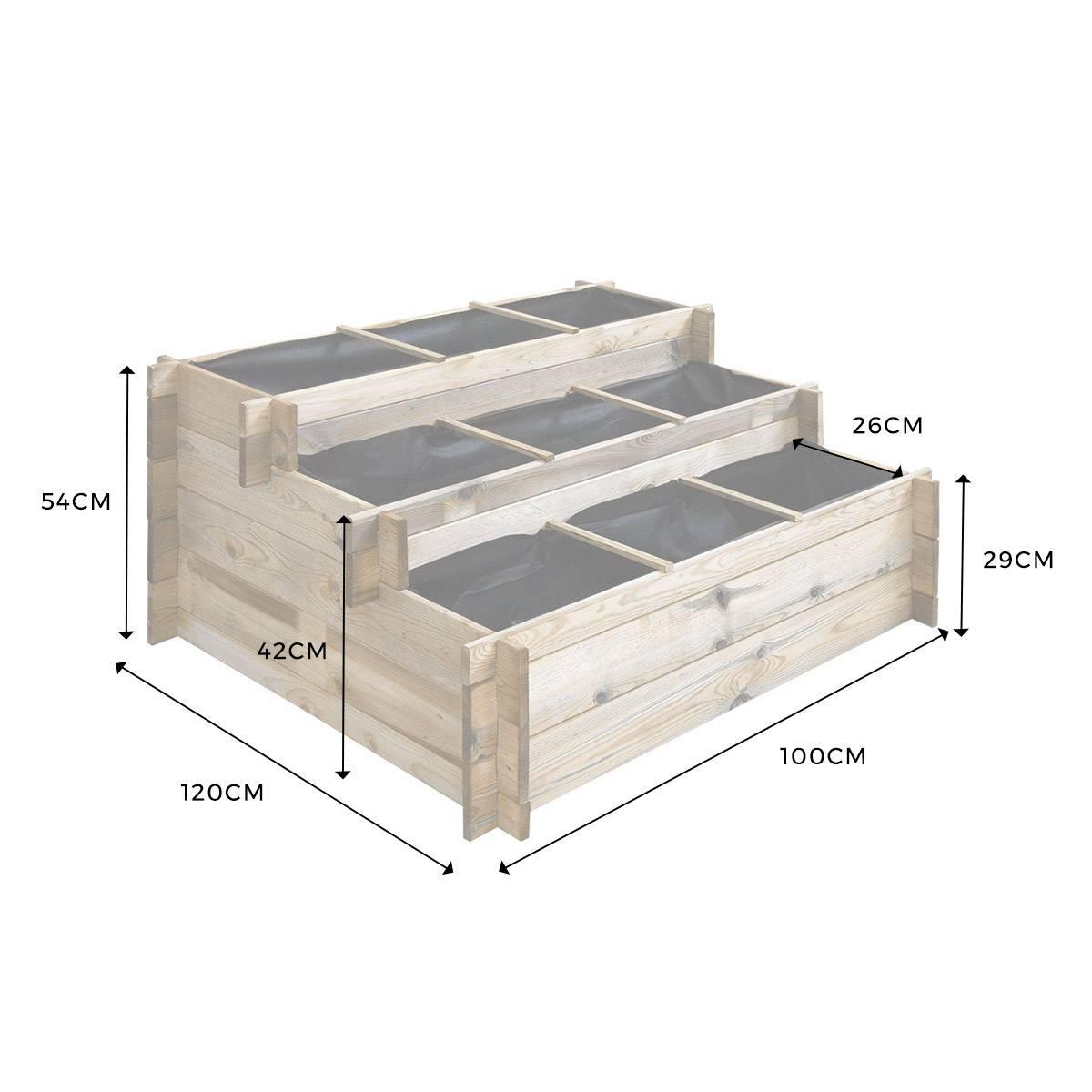 Carré potager en bois à étages - Grand modèle thumbnail