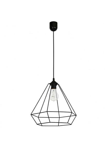 Suspension métal noir forme diamant