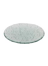 Plat de présentation verre recyclé volutes 28cm thumbnail