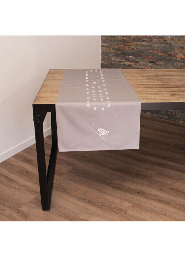 Chemin de table schuss gris 200x50cm thumbnail