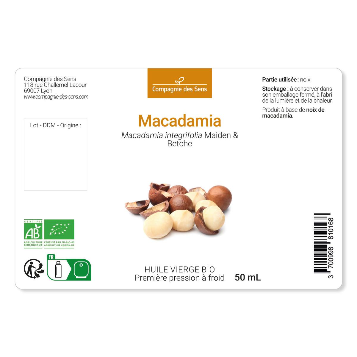 Macadamia - Huile Végétale Vierge BIO  - 200mL thumbnail