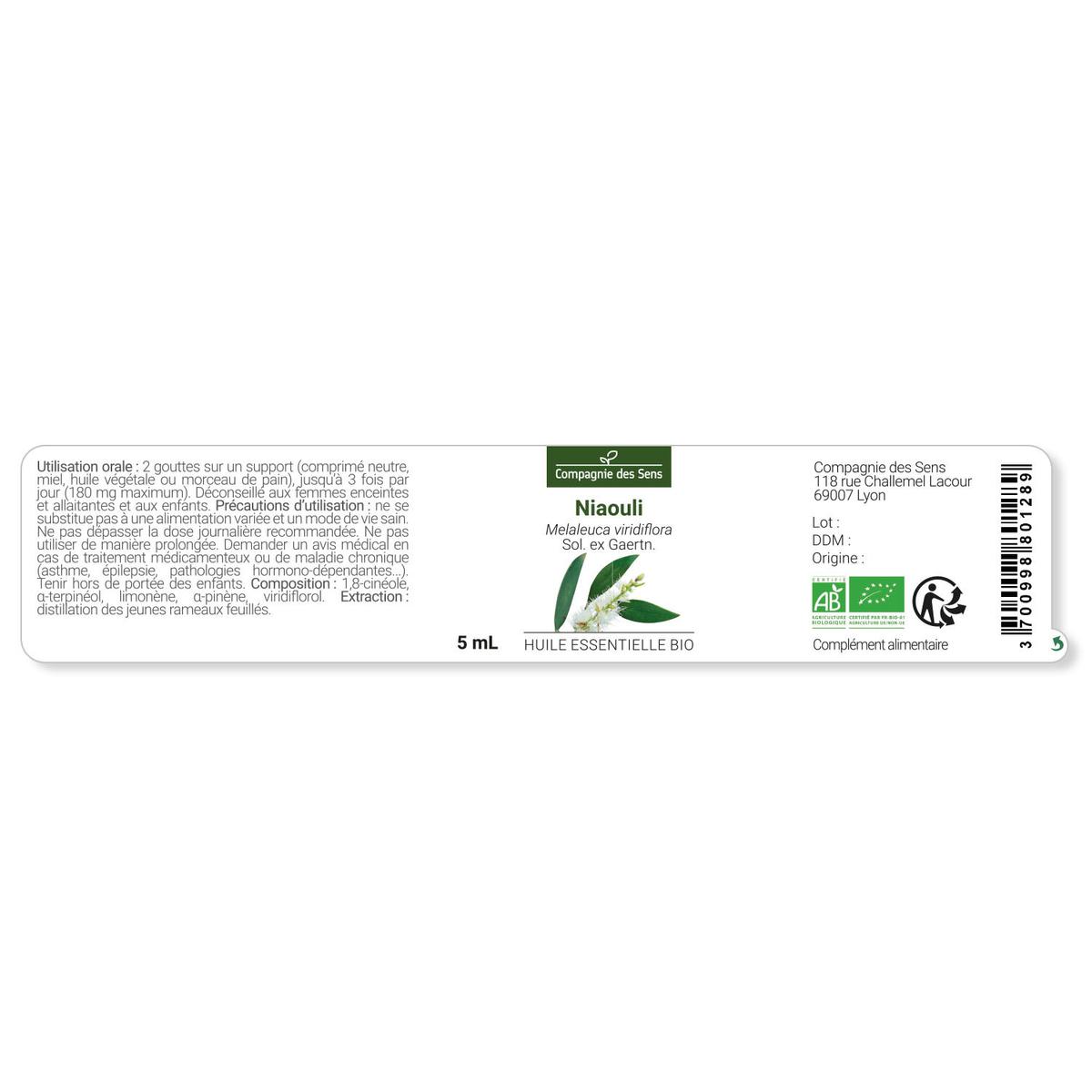 NIAOULI - Huile essentielle BIO - 100mL thumbnail