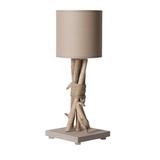 Lampe de chevet en bois taupe thumbnail