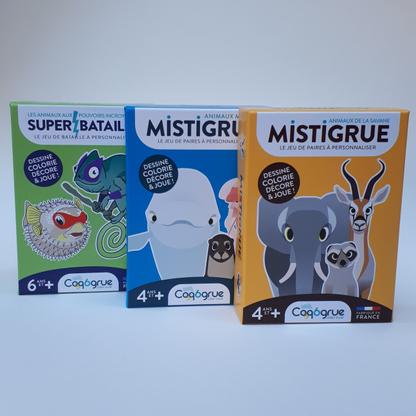 Trio jeux de cartes à créer animaux