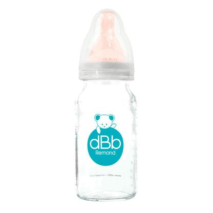 Biberon verre tétine nouveau-né caoutchouc - 110ml