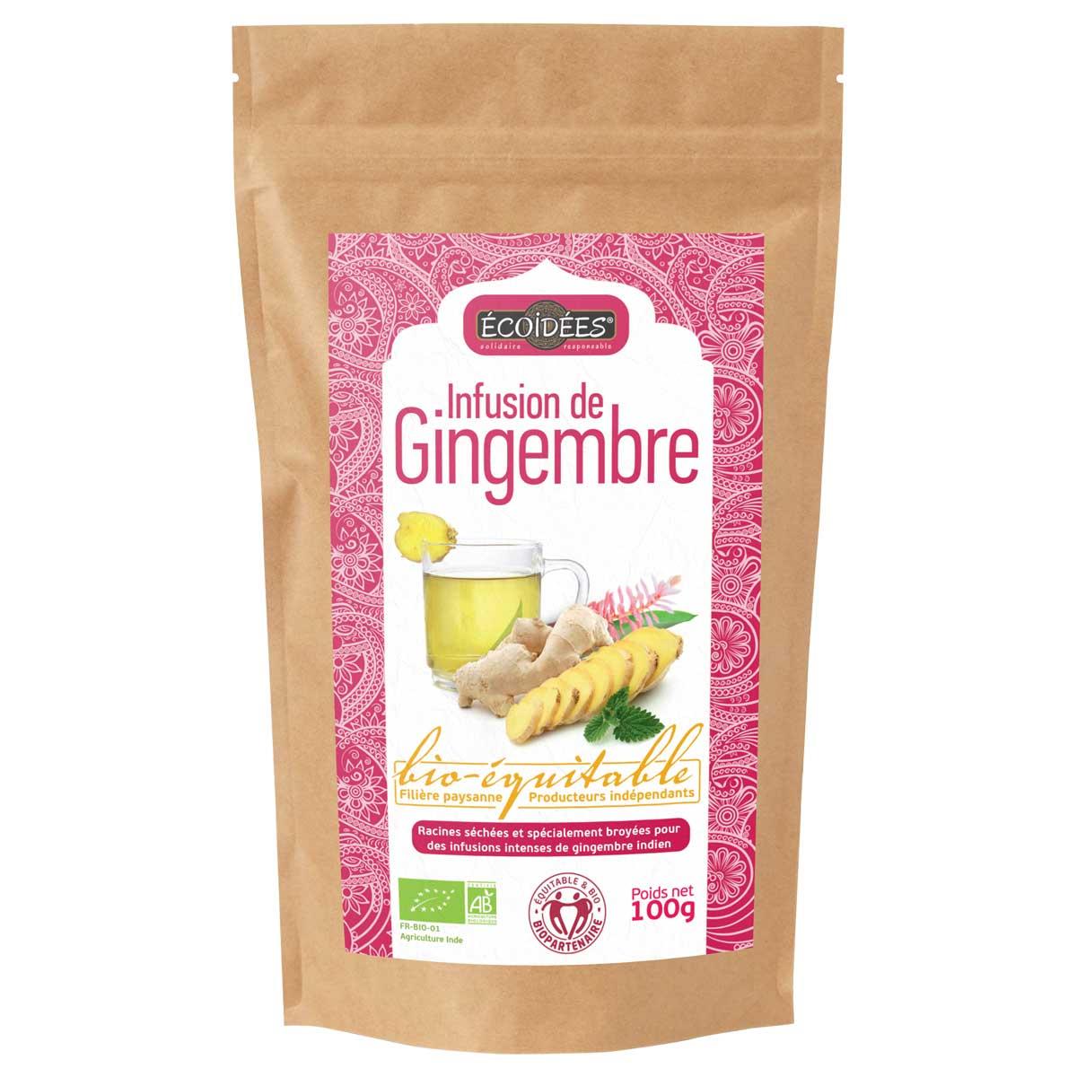 Infusion de gingembre 100g bio équitable