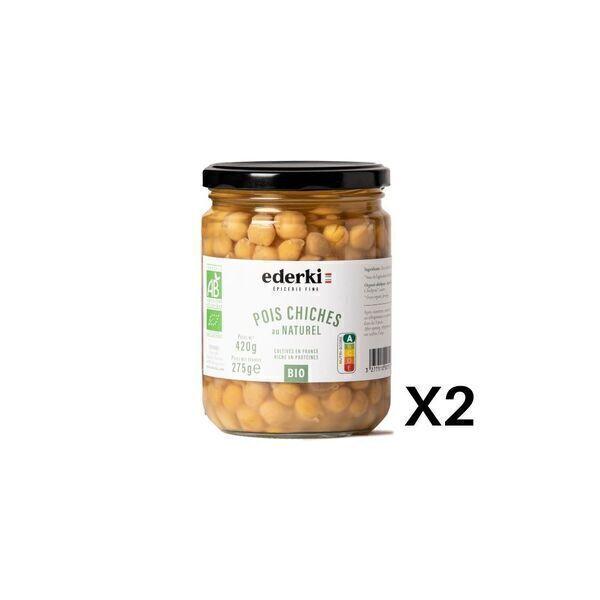 Pois chiches au naturel 420g bio - lot de 2