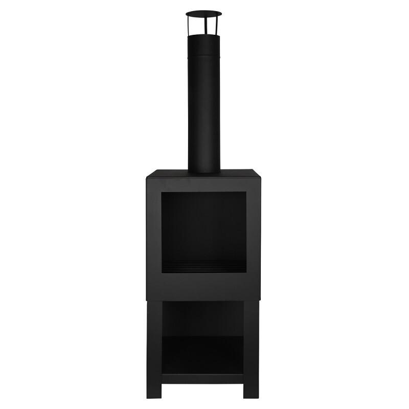 Cheminée extérieur noire 136 cm thumbnail