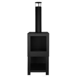 Cheminée extérieur noire 136 cm thumbnail