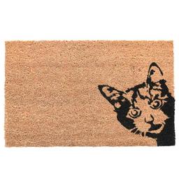 Paillasson en coco et PVC 60 x 40 cm Chat