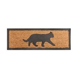 Tapis paillasson en coco 75 x 25 cm Chat