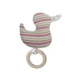 Doudou Hochet Efie Canard 12 cm Coton Bio thumbnail